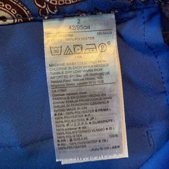 Banana republic Avery paisley cropped pants. Size 2. - Picture 5 of 12